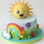 کیک تولد دخترانه خورشید خانم