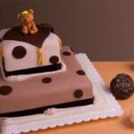 کیک تولد شکلاتی خرسی