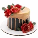 کیک گل های عشق