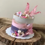 کیک تولد دخترانه آمبره صورتی